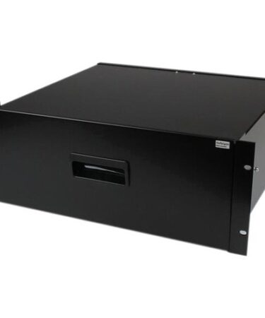 StarTech.com 4U Black Steel Storage Drawer for 19in Racks and Cabinets - 4U Black Sliding Rack Storage Drawer - 4U Rack Height x 15.80" Rack Width x 13.90" Rack Depth - Rack-mountable - Black - Steel - 55.12 lb Maximum Weight Capacity FOR COMPUTER SVR RACK CABINET