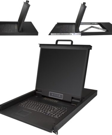 StarTech.com 16 Port Rackmount KVM Console w/ Cables - Integrated KVM Switch w/ 19" LCD - 1U LCD KVM Drawer 50000 MTBF - USB + VGA Support - Rackmount KVM Console w/ 19in Active Matrix TFT LCD Monitor / 1280 x 1024 / 16 Port VGA KVM Switch / 1U LCD KVM Drawer / Set of 6ft Cables / Full Keyboard / Trackpad / OSD, Hot Keys, Admin/User Security - Mount Depth: 23.8in to 35in - 2-Yr Warranty RACK RACKMOUNT LCD 19IN 1U