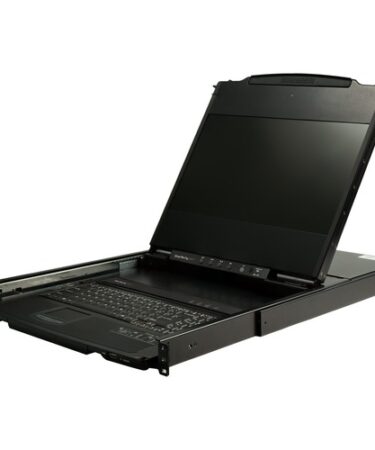 StarTech.com Dual Rail Rackmount KVM Console HD 1080p - DVI/VGA KVM w/17" LCD Monitor - 1U LCD KVM Server Rack Drawer w/Cables USB Support - Rackmount KVM console drawer w/dual rails allowing screen & keyboard to be pulled in & out independently - HD 1080p 17.3in TFT LCD monitor panel - Integrated Power Supply - Compatible w/any VGA/DVI + USB KVM switch - Durable housing 44230 hour MTBF DUAL RAIL 1080P KVM DVI & VGA