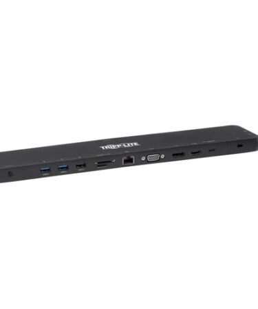 Tripp Lite USB C Docking Station Triple Monitor 4K HDMI DP VGA USB A/C Gbe - for Notebook/Tablet/Smartphone - 100 W - USB Type C - 6 x USB Ports - 2 x USB 2.0 - 2 x USB 3.0 - Network (RJ-45) - HDMI - VGA - DisplayPort - Thunderbolt - Wired MONITOR 4K HDMI DP VGA USB A/C GBE