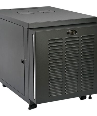 Tripp Lite 12U Industrial Rack Floor Enclosure Server Cabinet Doors & Sides - 12U Rack Height x 19" Rack Width x 32.50" Rack Depth - Floor Standing - 4 Fan(s) - Black - 1000 lb Static/Stationary Weight Capacity NETWORK SERVER INDUSTRIAL DOOR SIDE