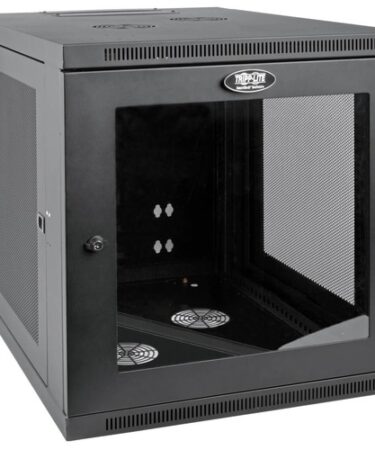 Tripp Lite 12U Wall Mount Rack Enclosure Hinged 33" Depth w Acrylic Window - For LAN Switch, Patch Panel, Server, PDU - 12U Rack Height x 19" Rack Width x 25.99" Rack Depth - Wall Mountable - Black Powder Coat - Steel, Acrylic - 250 lb Maximum Weight Capacity - 250 lb Static/Stationary Weight Capacity CABINET SERVER 33IN HINGED ACRYLIC