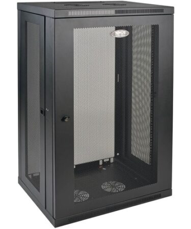Tripp Lite 21U Wall Mount Rack Enclosure Server Cabinet w/ Door and Side Panels - 21U Rack Height x 19" Rack Width x 16.50" Rack Depth - Wall Mountable - Black - 200 lb Maximum Weight Capacity - 200 lb Static/Stationary Weight Capacity SERVER CABINET WALLMOUNT W DOORS